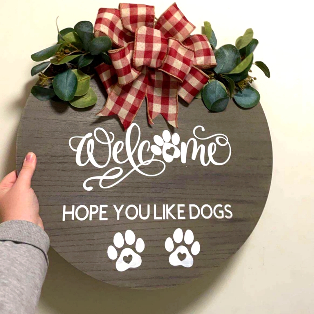 18" Door Hanger Dog Themed